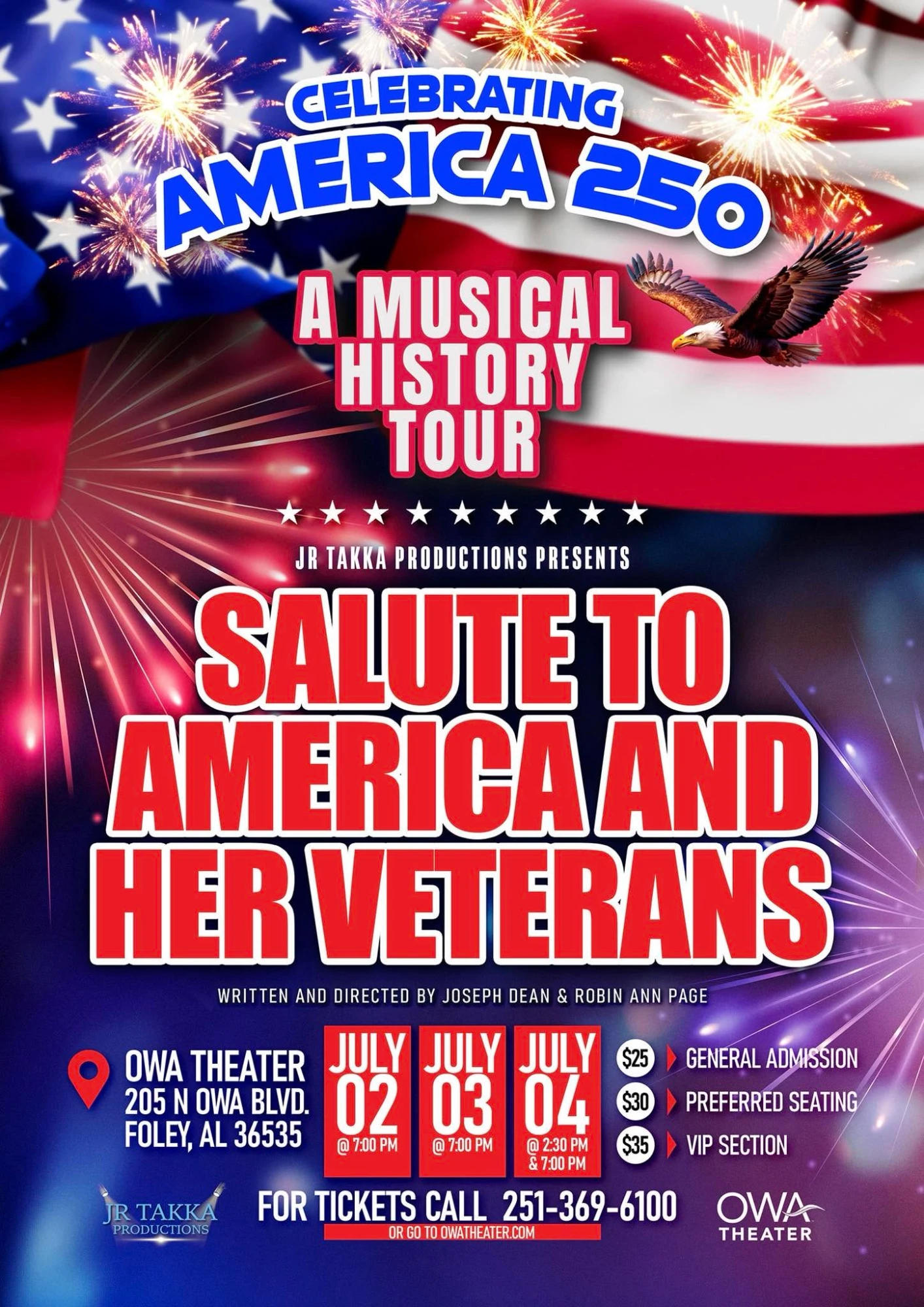 Foley — Salute to America and Her Veterans. Courtesy JR Takka Productions / OWA Theater.