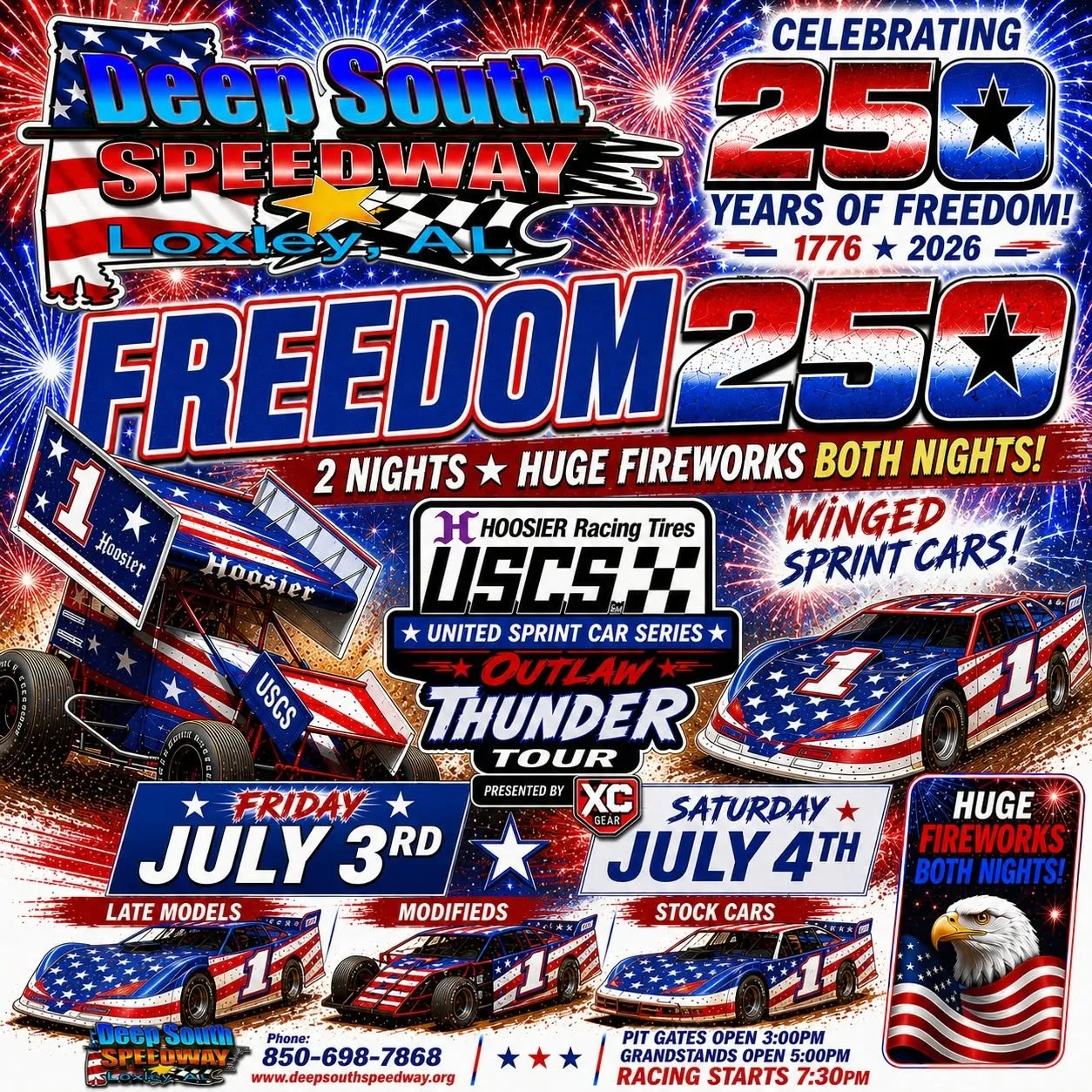 Loxley — Deep South Speedway Freedom 250. Courtesy Deep South Speedway.