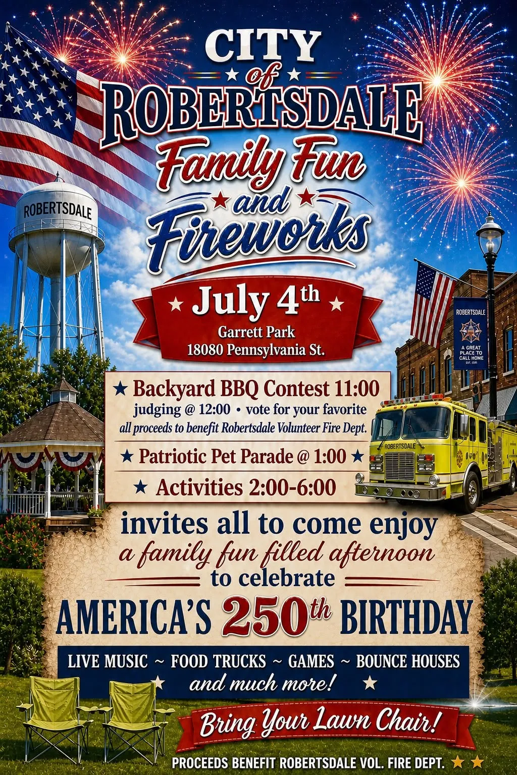 Robertsdale — Family Fun and Fireworks. Courtesy City of Robertsdale.